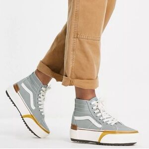 Vans Sk8-Hi Tapered Stacked Platform Sneakers in Green Milieu Gum W 10/ M 8.5